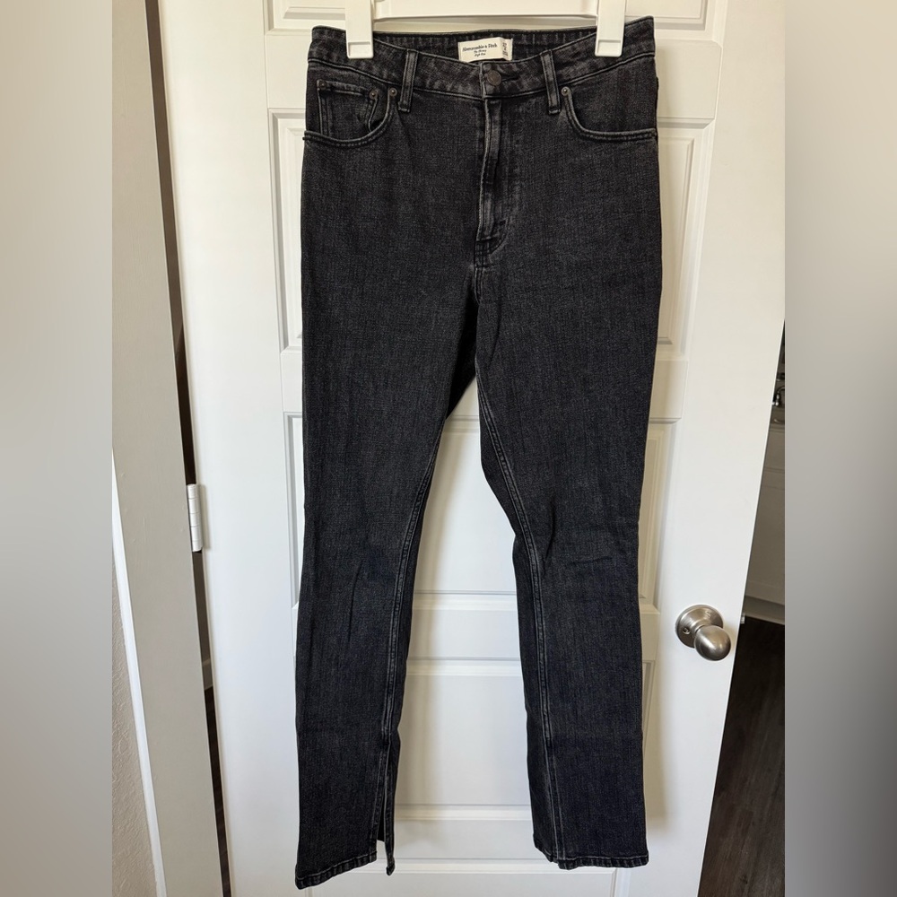 Abercrombie & Fitch Curve Love High Rise Skinny Jean with Split/Vent Hem